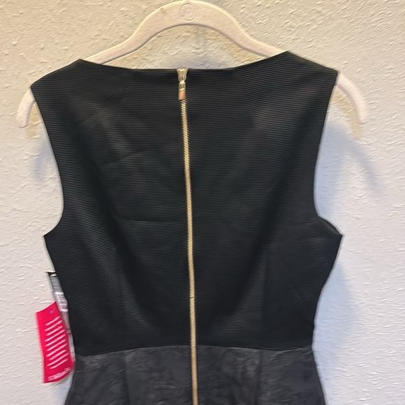 Tahari Bow Front A-line Jaquard Skirt Black Dress Women’s Size 4 NWT - Picture 6 of 11